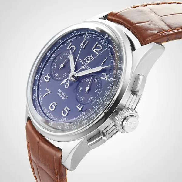 Breitling Premier Men Blue Alligator Watch AB1510171C1P1 - gallery