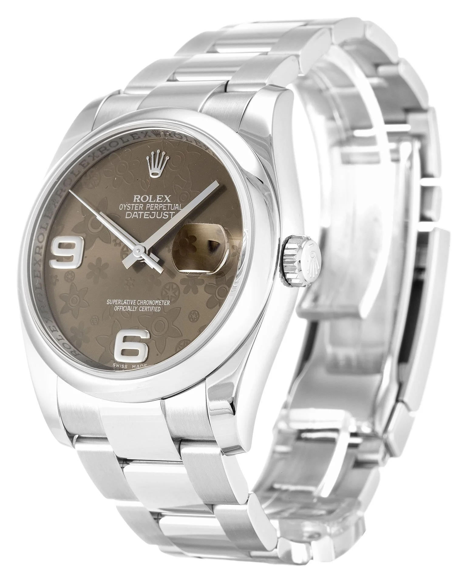Rolex Datejust 36mm Brown Floral Dial 116200 - view 3
